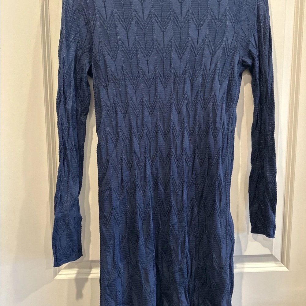 Missoni Blue Lace-Up Knit Dress - Picture 3 of 5